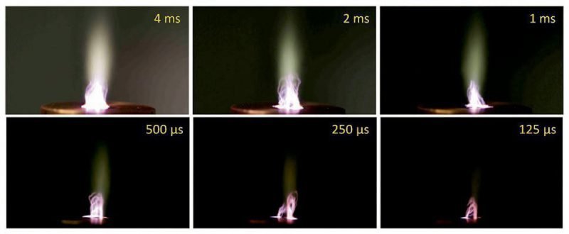 Unterschiedliche Lichtbogen eines Plasmasystems