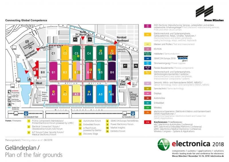 Plan of the fair grounds electronica 2018