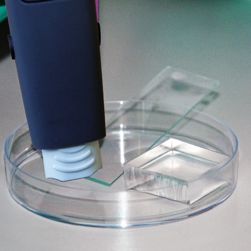 piezobrush® Modul Standard PDMS auf Glas