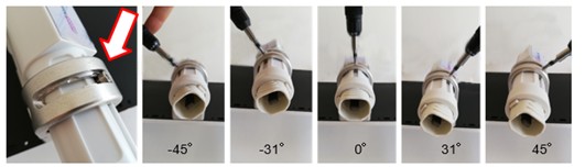 Abbildung 1: Am piezobrush® PZ3-i lassen sich die Behandlungswinkel einfach anpassen.